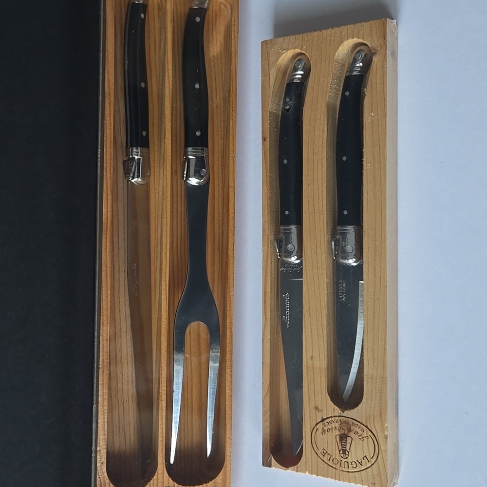 Laguiole Carving and Paring Knife Sets Black Handle Stainless by Jean Dubost - Picture 11 of 12